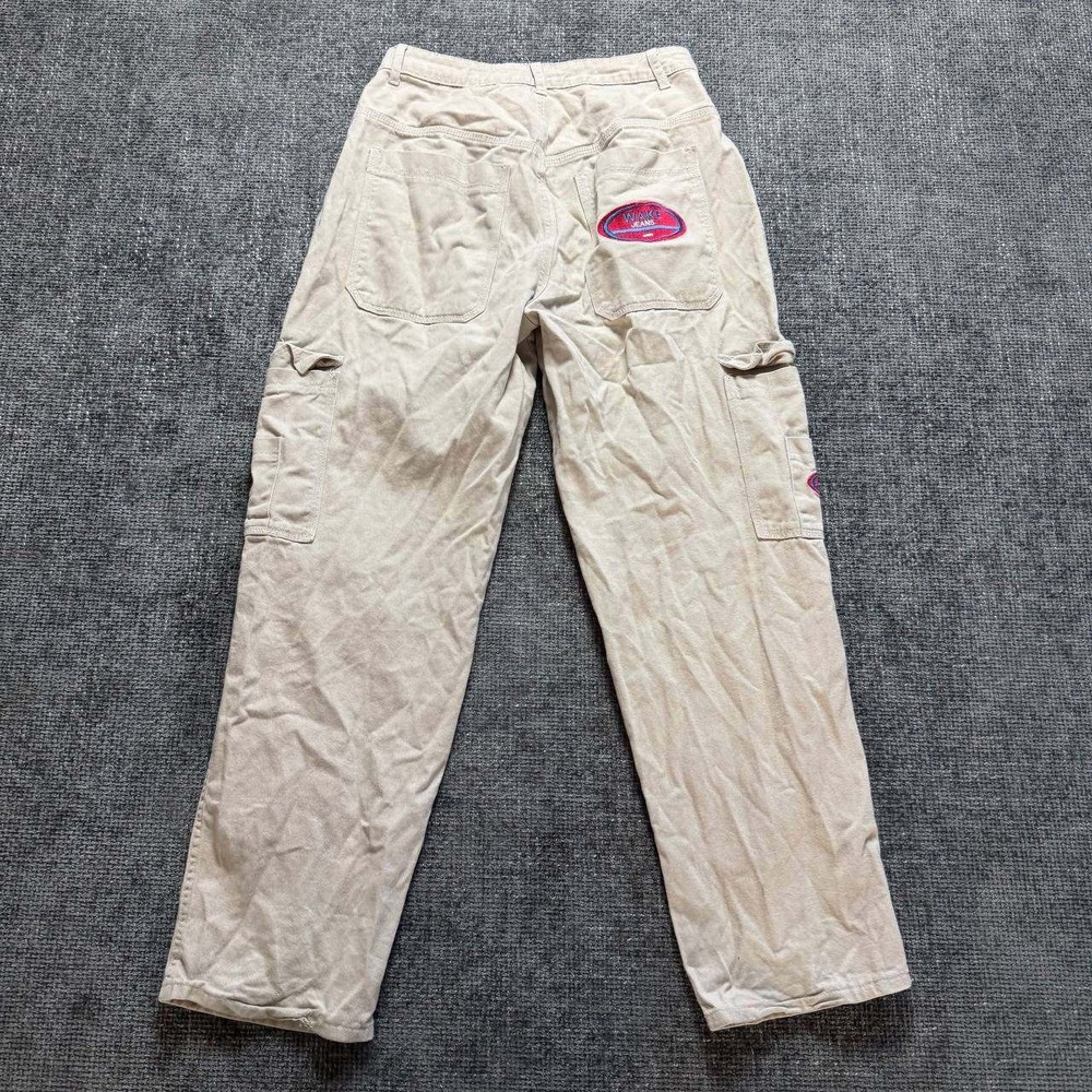 Wake Jeans Cargo Pants Mens Tan Baggy Y2K Skater Embroidered Khaki 28x31